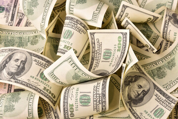 Paper money lot of dollar banknotes