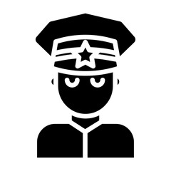 Solid Police man icon