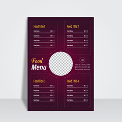 Food menu design