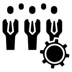 Solid Project Management team icon