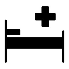 Fototapeta premium Solid Valentine Bed icon