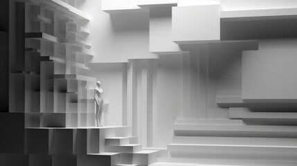 abstract architecture backgr. Generative AI ound