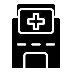 Obraz premium Solid Hospital icon