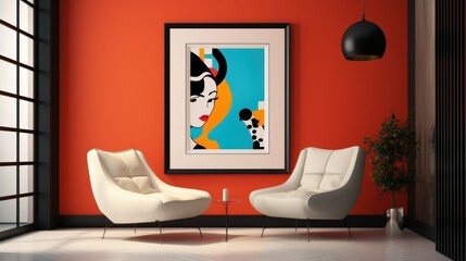 modern living room. Generative AI 