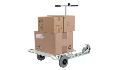 warehouse scooter with packages