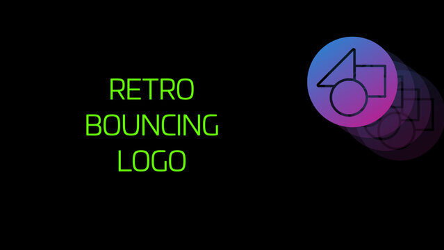 Retro Bouncing Logo Screensaver Background