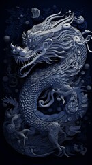 Chinese zodiac dragons art theme for chinese new Ai generated art