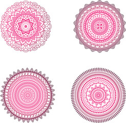 Rangoli Icons - Digital or graphic representations of Rangoli designs. Rangoli is a traditional Indian art form in which intricate and colorful patterns are created on the ground or floor. 