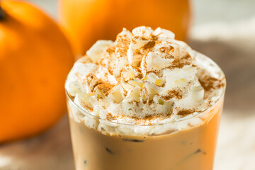 Cold Refreshing Iced Pumpkin Spice Latte