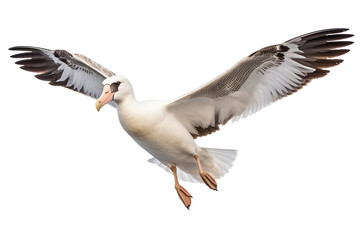 Graceful Albatross Soaring Through the Sky 3D PNG Icon.