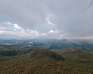 Bermamyt plateau at sunset in the Caucasus