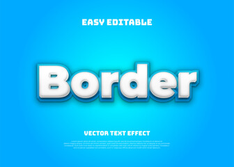 border vector easy editable text effect