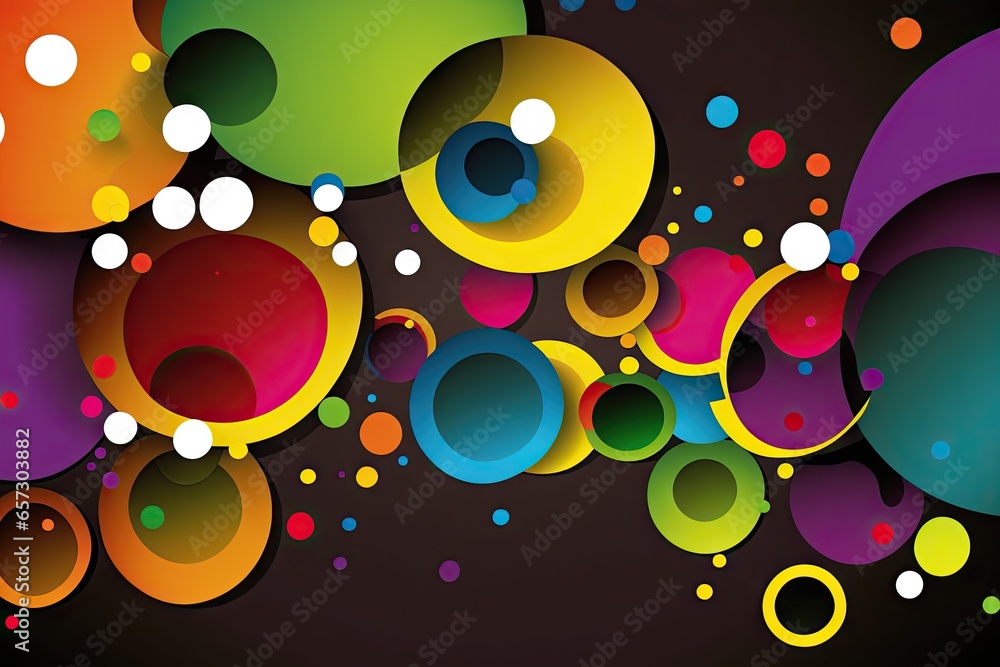 Poster abstract colorful background with circles