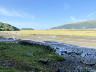 A view of the North Wales countryside along the Mawddach Trail