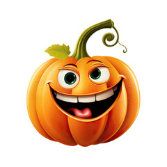 halloween pumpkin cartoon with a smiling face