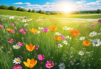 Obraz premium a graphic about a wonderful nature landscape