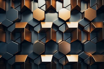 3d fractal geometric metallic wallpaper