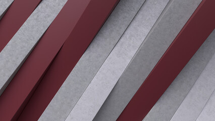 Abstract background with concrete and dark red panel. 3d render illustration - 657311080