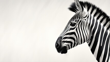  a close up of a zebra's head with a sky background.  generative ai