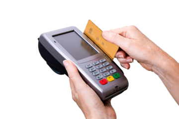 payment with credit card isolated