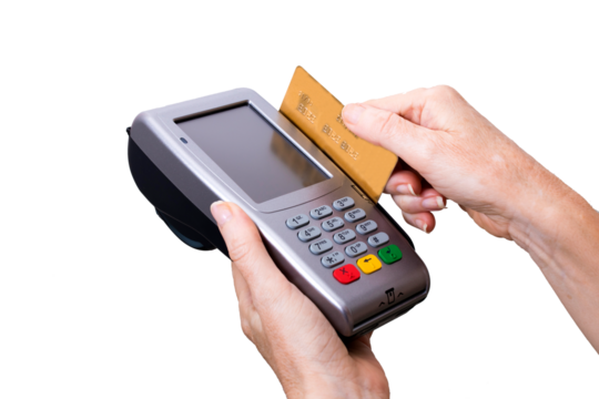 payment with credit card isolated