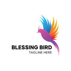minimal bird logo design template for business use
