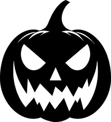 halloween pumpkin silhouette vector isolated