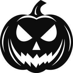 Pumpkin silhouette icon on a white background