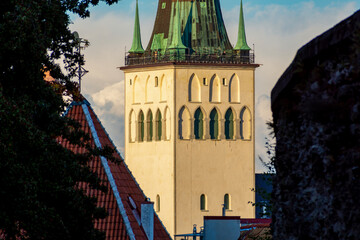 St. Olav's church (Oleviste kirik) tower in Tallinn old town, Estonia