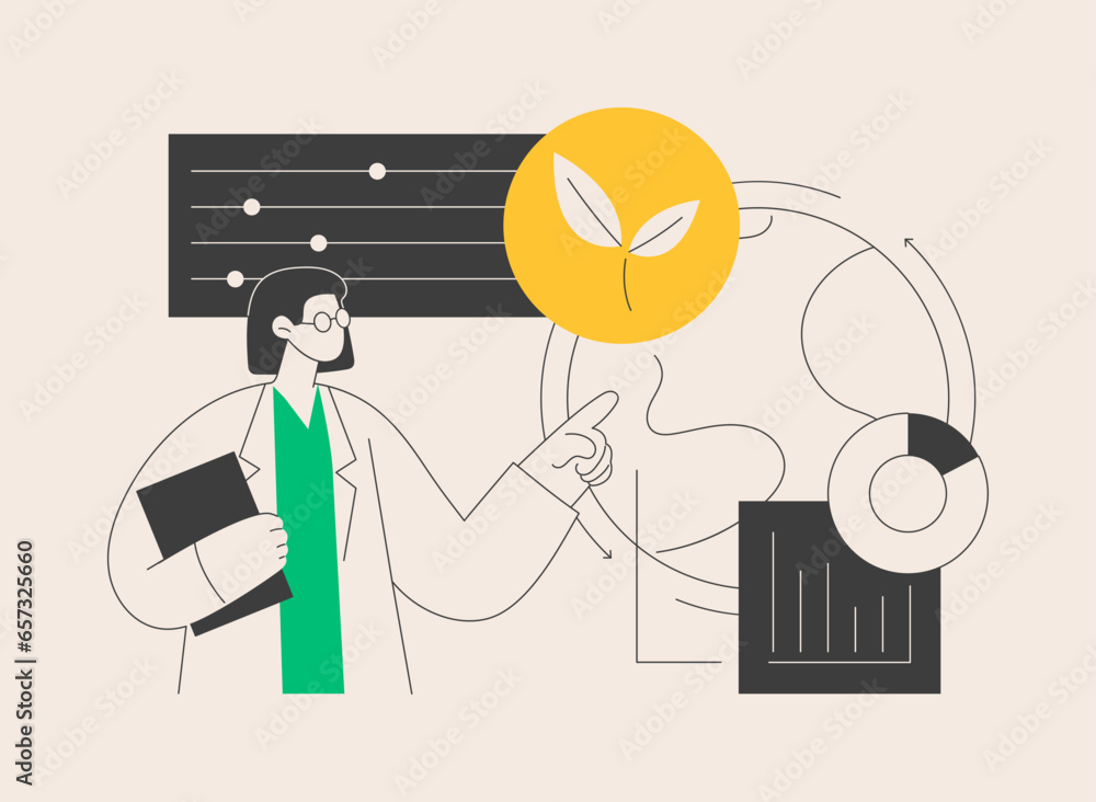 Poster environment data analytics abstract concept vector illustration.