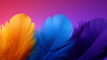 Feathers minimalism bright colors high definition Ai generated art