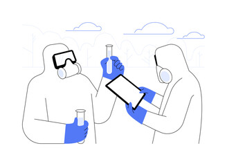 Biohazard sampling abstract concept vector illustration.