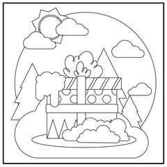 children's educational game. logical tasks. coloring book. New Year. Christmas. New Year's gift