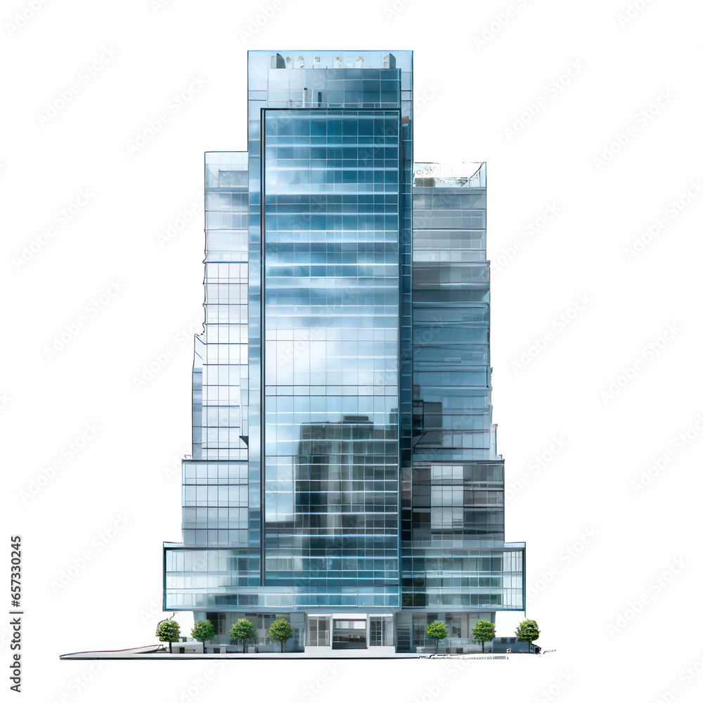 Poster skyscraper isolated on white created with generative ai
