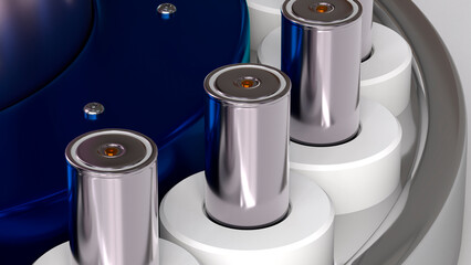 new Tesla li-ion Batteries 4680 manufacturing, high energy cylindrical accumulators, Mass...