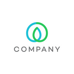 Round health care yoga wellness leaf business, logo, design, brand identity, flat logo, company, editable, vector