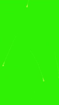 Firework burst on green screen vertical video