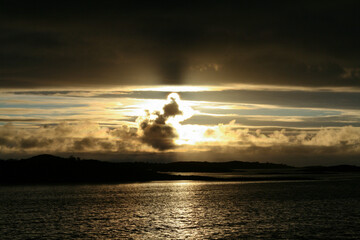 Midnight sun on Senja