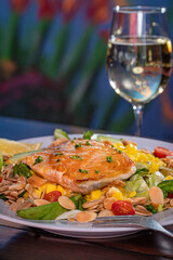 Grilled Salmon Salad.