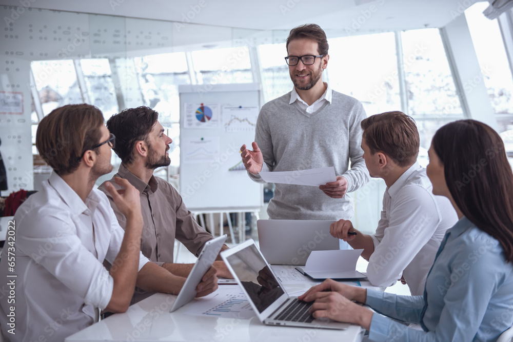 Canvas Prints business people working