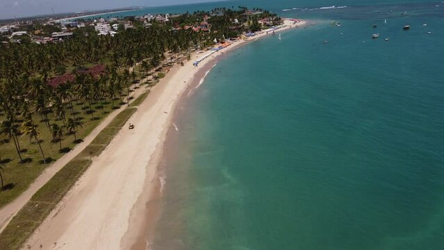 Maraca&iacute;pe porto de galinhas natal Rio Grande do Norte. Beautiful beach, buggy riding in the sand, palm trees in nordeste brasil