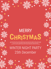 Naklejka na ściany i meble Christmas and New Year flat design style vector flyer template