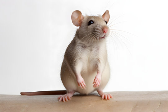 Liebenswerte Gef&auml;hrten: Niedliche Ratte als intelligentes und neugieriges Haustier