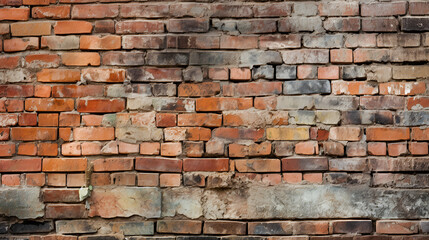 Antique Allure: Texture of an Aged Brick Wall via Generative AI