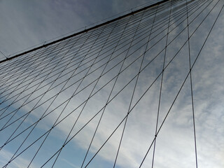 suspension bridge over sky