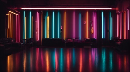 Radiant Neon Textures: Abstract Illumination Backdrops