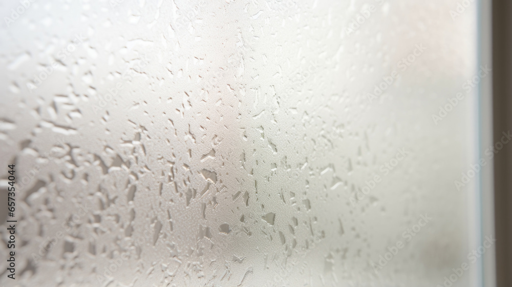 Poster closeup of seeded glass with a frosted finish, perfect for creating privacy while still allowing lig