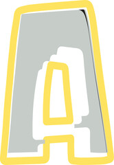 Outline Alphabet letter a