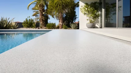 Fotobehang Texture of Exposed Aggregate SaltFinish Concrete This texture combines saltfinish concrete with exposed aggregate, creating a textured and visually interesting surface. The salt crystals © Justlight