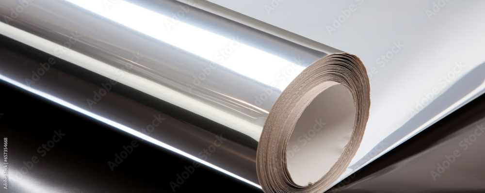 Poster closeup of glossy photo paper showing a glossy and reflective surface with a smooth and luxurious fe